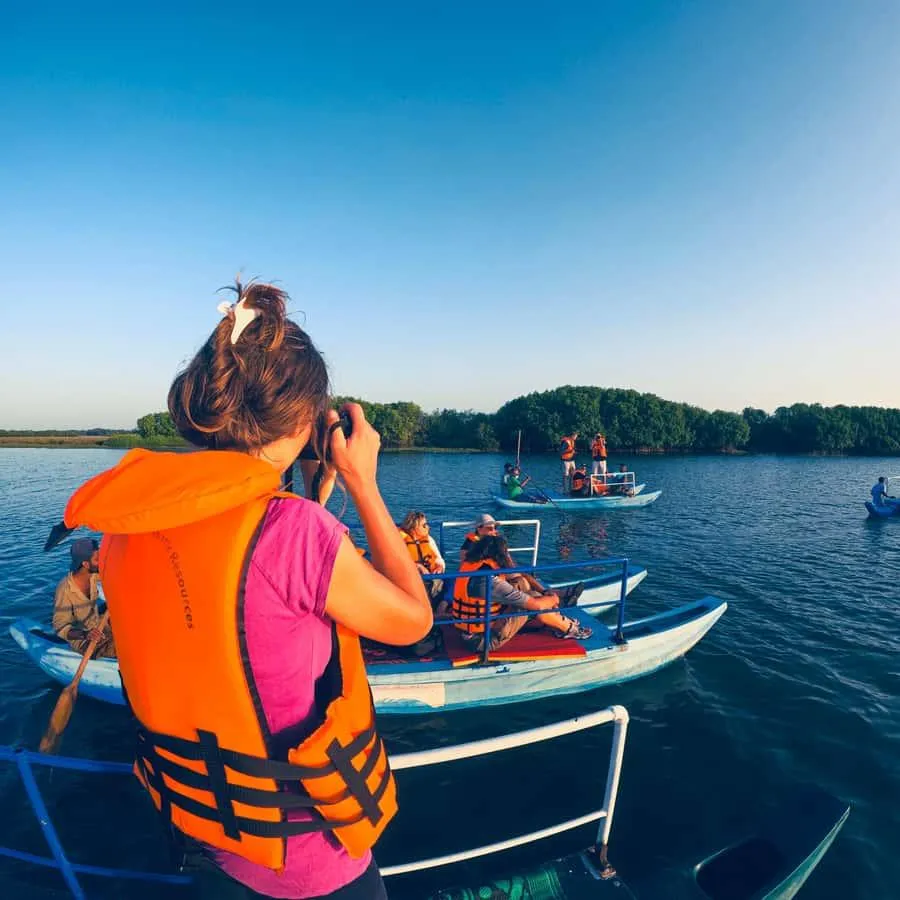 Tourists enjoying a Yala National Park safari during a private driver tour in Sri Lanka.