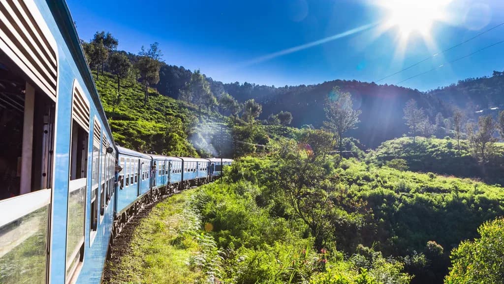 Travelers enjoying a scenic island road trip with a private car driver in Sri Lanka.