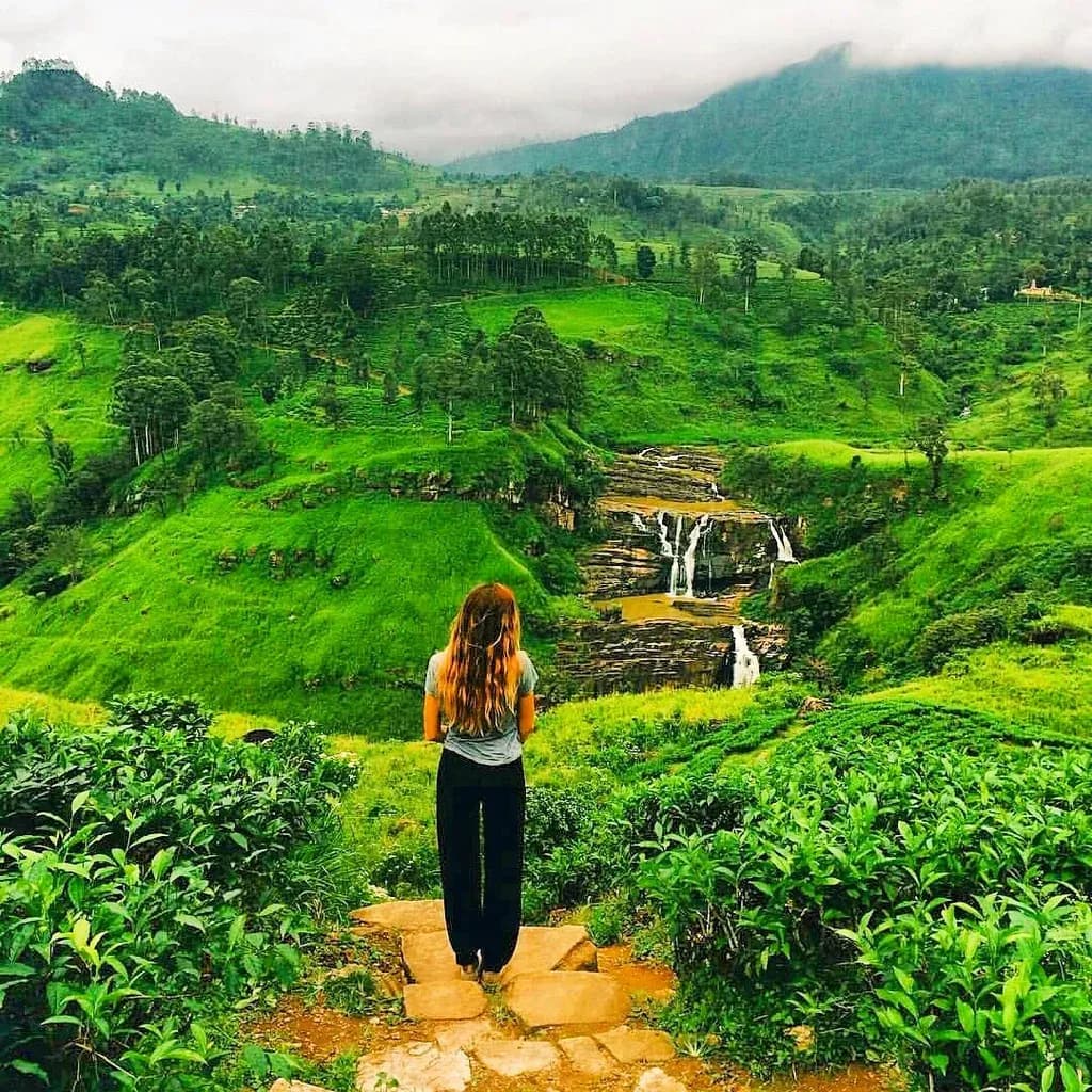 Family exploring Sigiriya Rock and Pidurangala with a private driver in Sri Lanka.